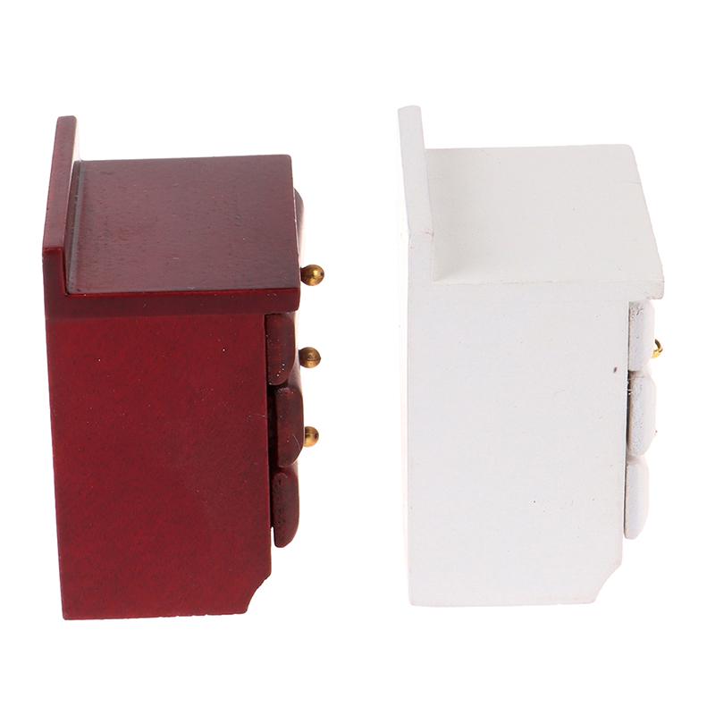 1/12 Dollhouse Miniature Wooden Bedside Cabinet Model Furniture Accessories