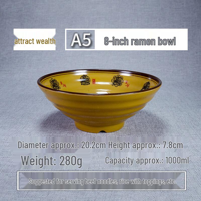 Auspicious Chinese Style Melamine Noodle Soup Bowl