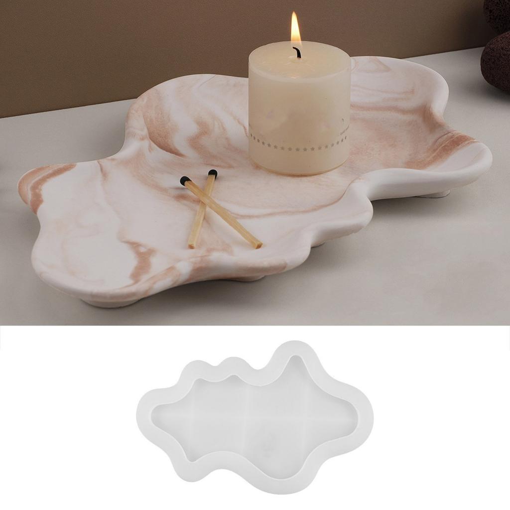 Silikonová tvořící forma Formy na šperkovnice Vlnitý tvar Dekorativní podnosové formy Silikonová textura pro tvoření Talíř Mísa