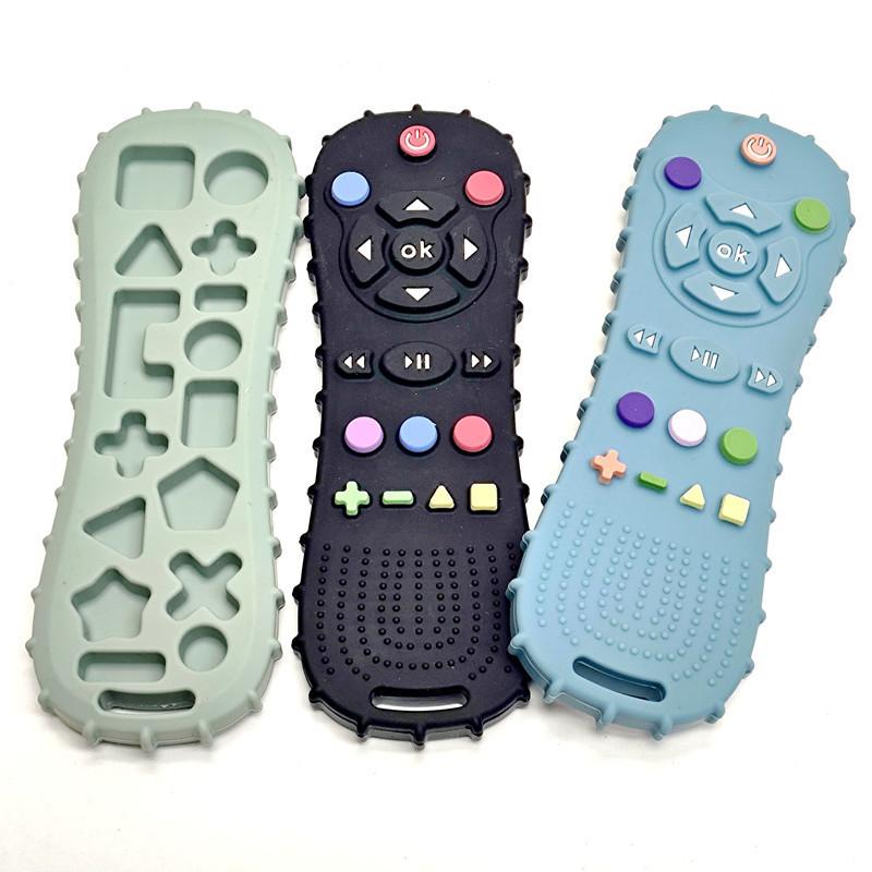1/3PCS Silicone simulation remote control teething teething soothing anti-feeding toys food grade silicone buttons food grade