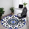 1PC Blue Floral Mandala Chair Carpet for Office, Indoor Non-Slip Washable  Carpet, Soft Comfortable Mat For Office Room Yy250930100