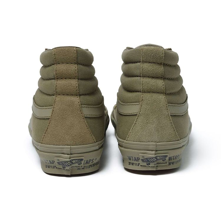 WTAPS X Vans OG Sk8-Hi LX Olive Drab Unisex Sneakers Green Black VN0A4BVBCX6