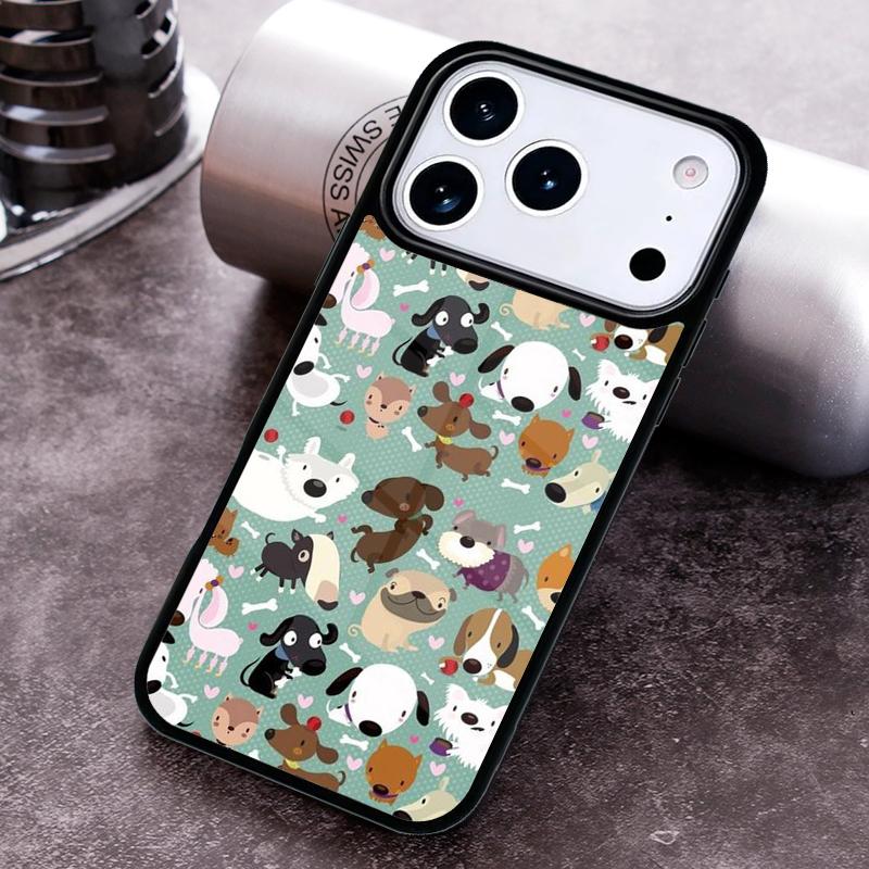 Cartoon Animal Dog Cat Pig Phone Case For iPhone 17 16 15 14 13 12 11 Pro Max Plus 17Air Soft Silicone Cover