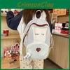 Nylon Backpack Casual With Letter Print Design And Heart Pattern School For
