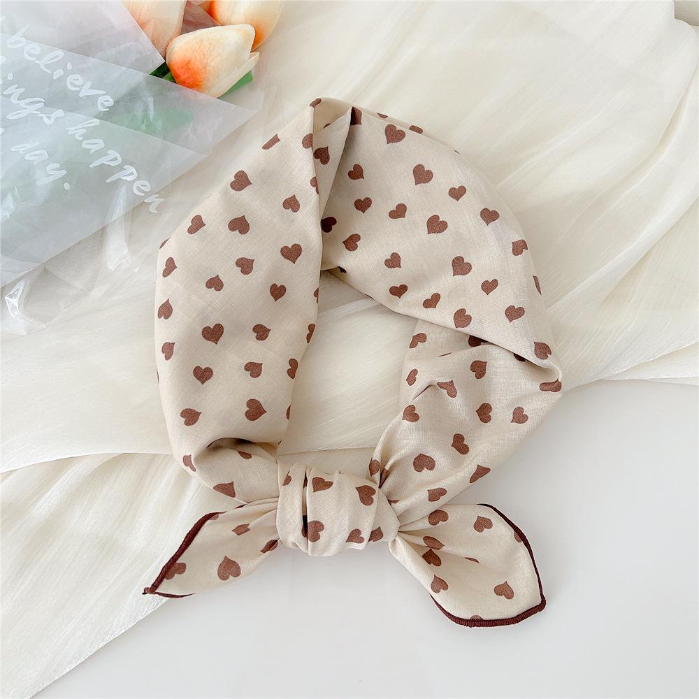 58 Cotton Linen Small Square Silk Scarf for Women - Spring/Autumn/Summer Korean Style Headband & Decorative Scarf