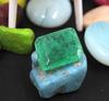 13.40 Carat Superior Quality Semi Transparent Green Emerald Emerald Shape Colombia Certified Gemstone SN57