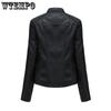 Spring and Autumn Women's Leather Jacket Short Jacket Slim Thin Section Leather Jacket Ms. Biker Clothing