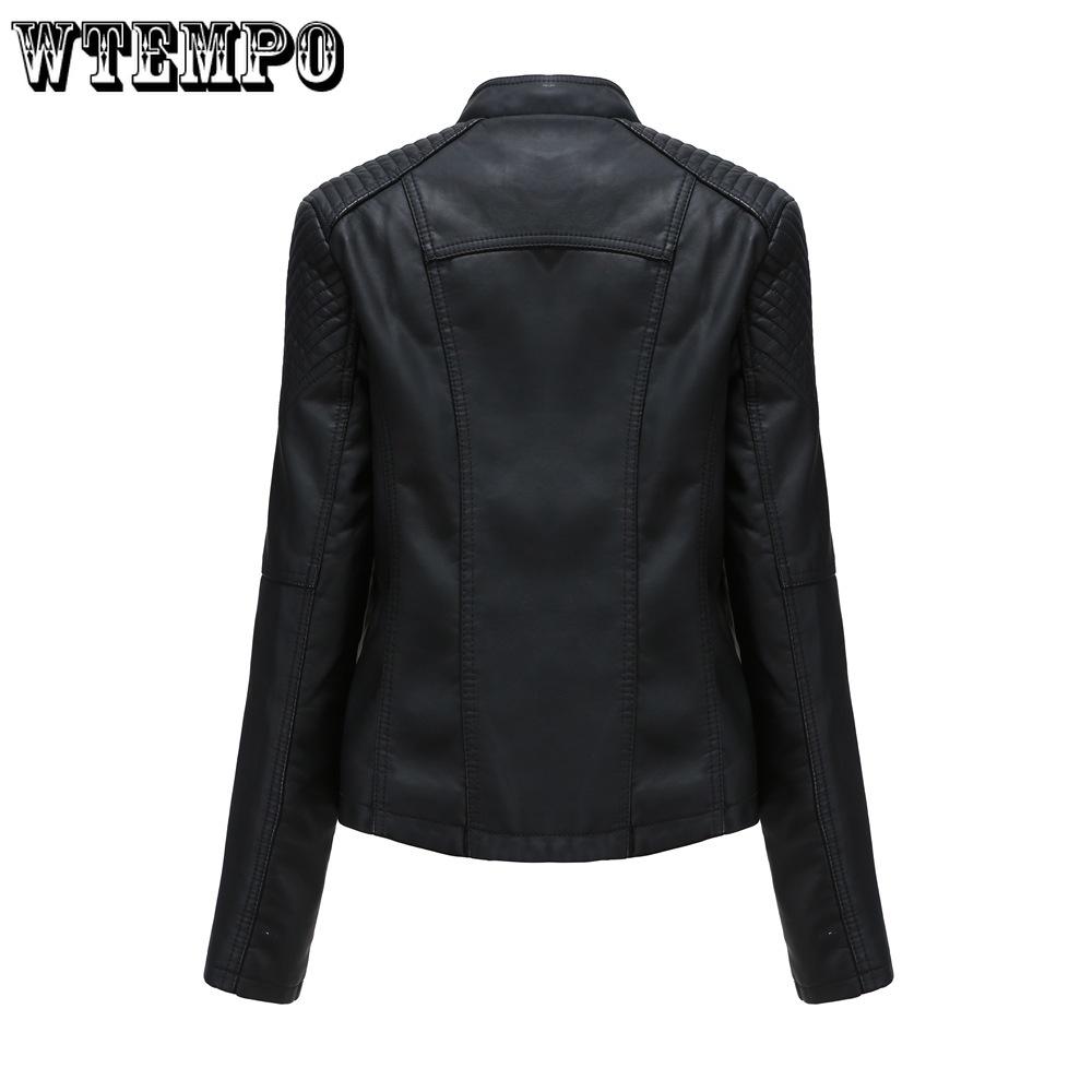 Spring and Autumn Women's Leather Jacket Short Jacket Slim Thin Section Leather Jacket Ms. Biker Clothing