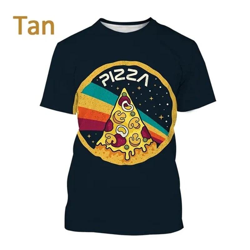 Funny New Pizza 3D Printed T Shirt Men Women Chilren Casual Delicious Food Graphic Harajuku Style Streetwear Top Tees Tshirt