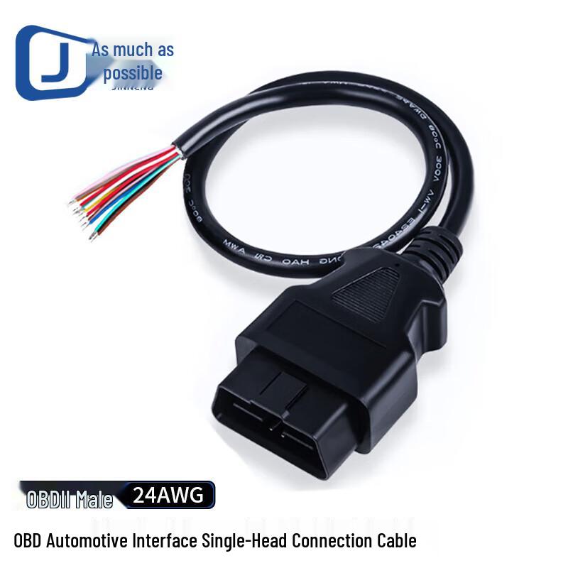Jinneng OBD2 16-Pin Male Connector Open Wire Cable