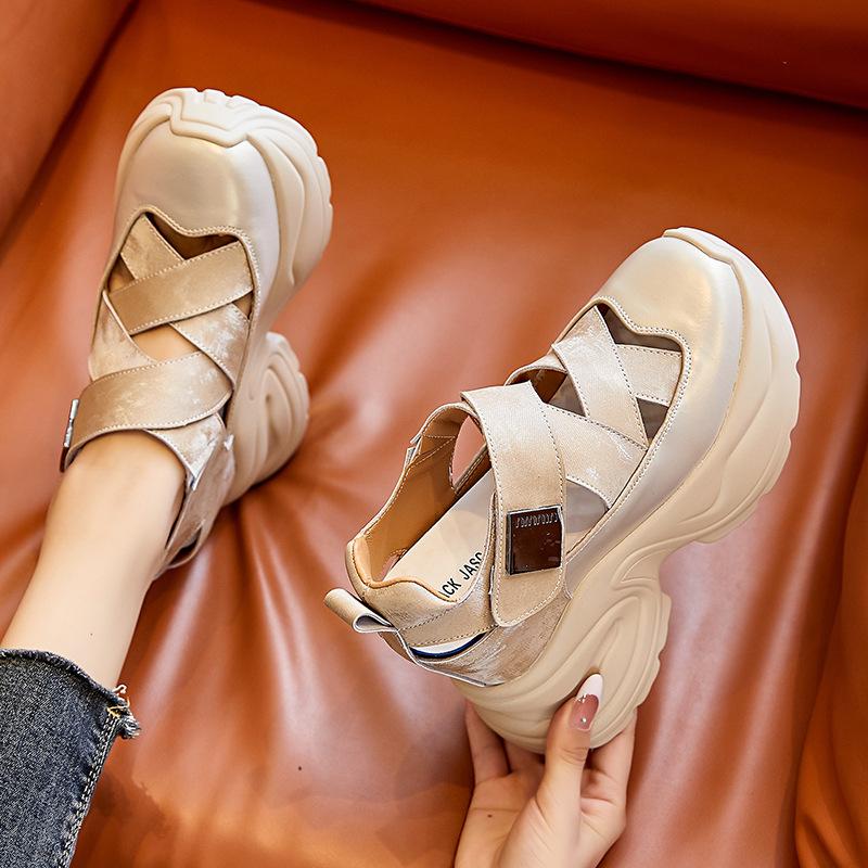 Inner height increase 1 new breathable dad shoes platform sandals small sports and leisure shoes A