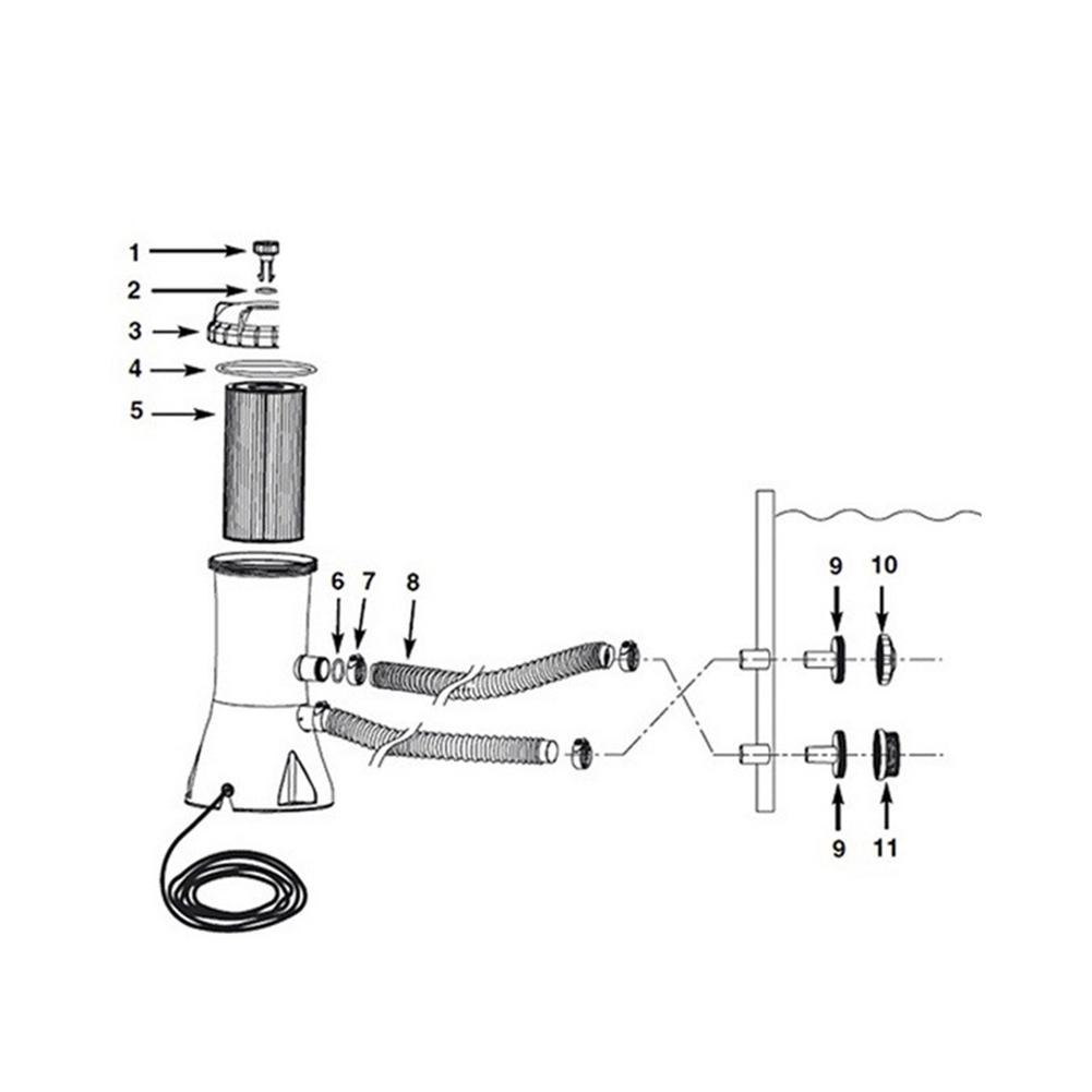 Water Filter Pump 220v 530gal 3 Pin Plug Circulating Water Purifier Swimming Pool Cleaning Accessories