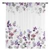 Country Style Leaves Robin Sheer Curtains for Living Room Decoration Window Curtains for Kitchen Tulle Voile Organza Curtains