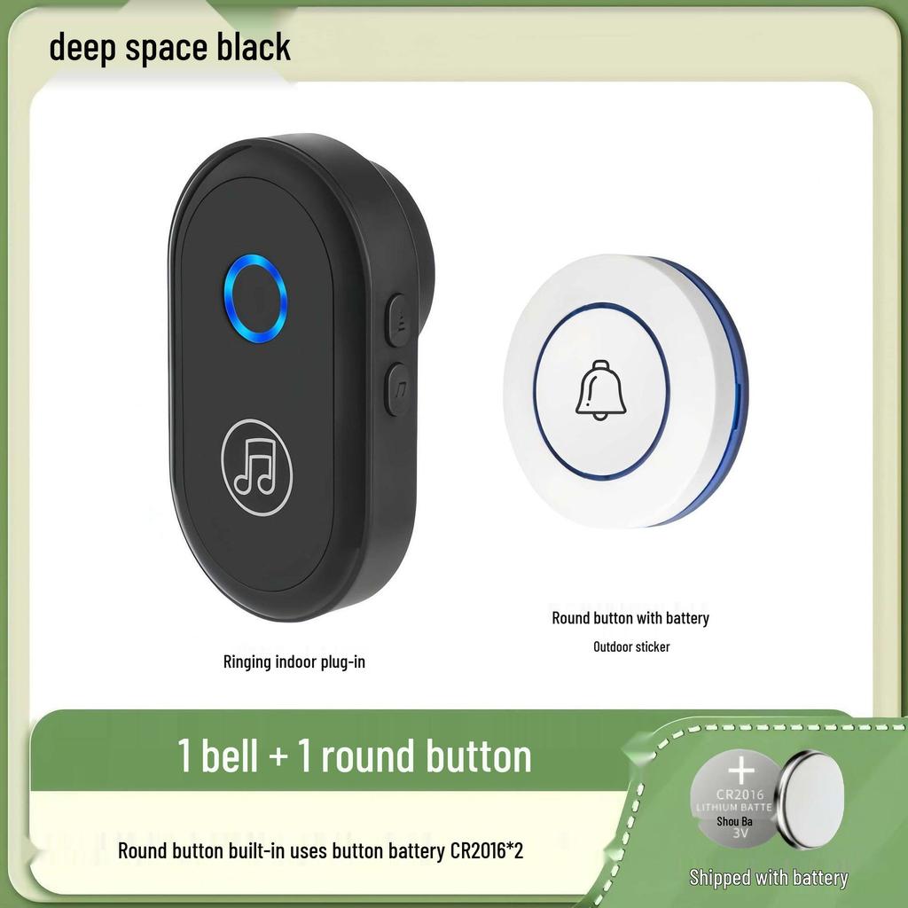 Long-Range Home Wireless Doorbell with Dual Receivers and Remote Control for Seniors