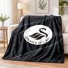 Swansea City Printed Flannel Blanket Warm Comfort Bed Throw For Indoor Home Decoration