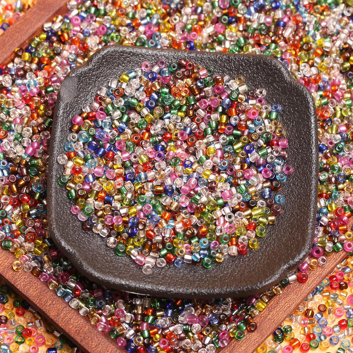 

450 г/пакет, аксессуары ручной работы, ожерелье из бисера, сделай сам, около 16000 шт., прозрачные свободные бусины для изготовления ювелирных изделий, 3 мм, браслет, ожерелье, стеклянные серьги