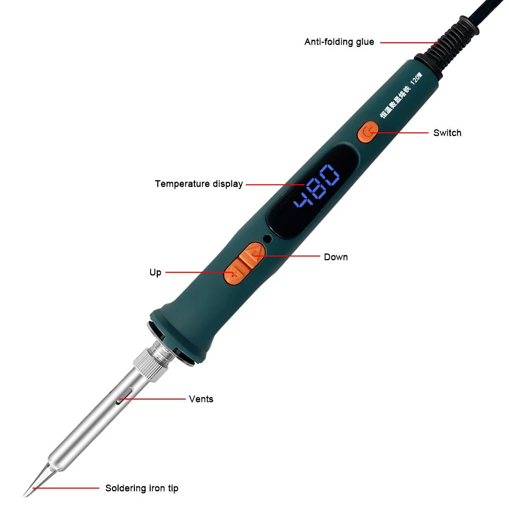 120W/150W Digital Electric Soldering Iron Kit  Soldering Tool Set   Dual Calibration Temperature 200-600C 907S909 Welding tool