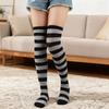 Regenbogen Oberschenkelhohe Socken Bunte Streifen Über das Knie Socken Strumpfwaren Halloween Cosplay Kostüm Zubehör Damen Herren Kind
