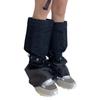 Harajuku Cargo Leg Warmers with Adjustable Buckle Strap Pocket for Women Punk Denims Baggy Foot Covers Footless Socks