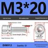 304 Stainless Steel Hex Socket Cap Screw with Washer - Sizes M3, M4, M5, M6, M8, M12