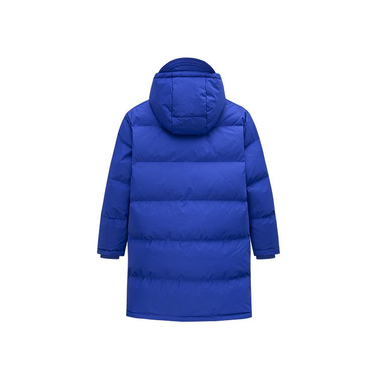 Nike Hooded Down Jacket Comfortable Warm Mid-Length Logo Print Kids Jackets Turquoise-Blue NY2342002GS-002