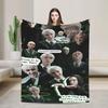 Dracor Malfoye Knitted Blanket Cartoon Tom Felton  Flannel Throw Blankets Home Couch Printed Lightweight Bedspreads