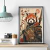 1 Stück Japanisches Panda Hase Fuchs Löwe Schildkröte Samurai Poster HD Poster Heim Zimmer Bar Café Dekor Kunst Wandmalerei Bild