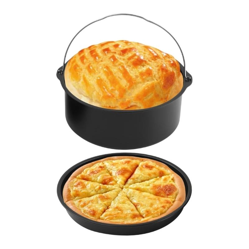 Round Air Fryers Pads Carbon Steel Liners Nonstick Cooking Accessory Air Fryers Basket Suitable for Air Frying Use