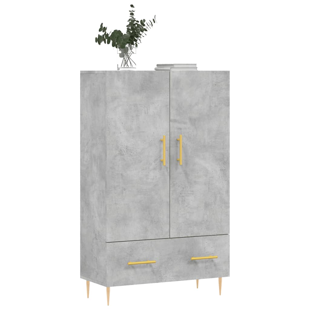 Highboard Concrete Grey 69.5 X 31 X 115 Cm Particleboard