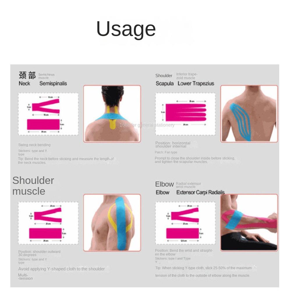 5m X 5cm Therapeutic Tape Elastic Self-Adhesive Bandage Fitness Equipment Muscle Tape  Running