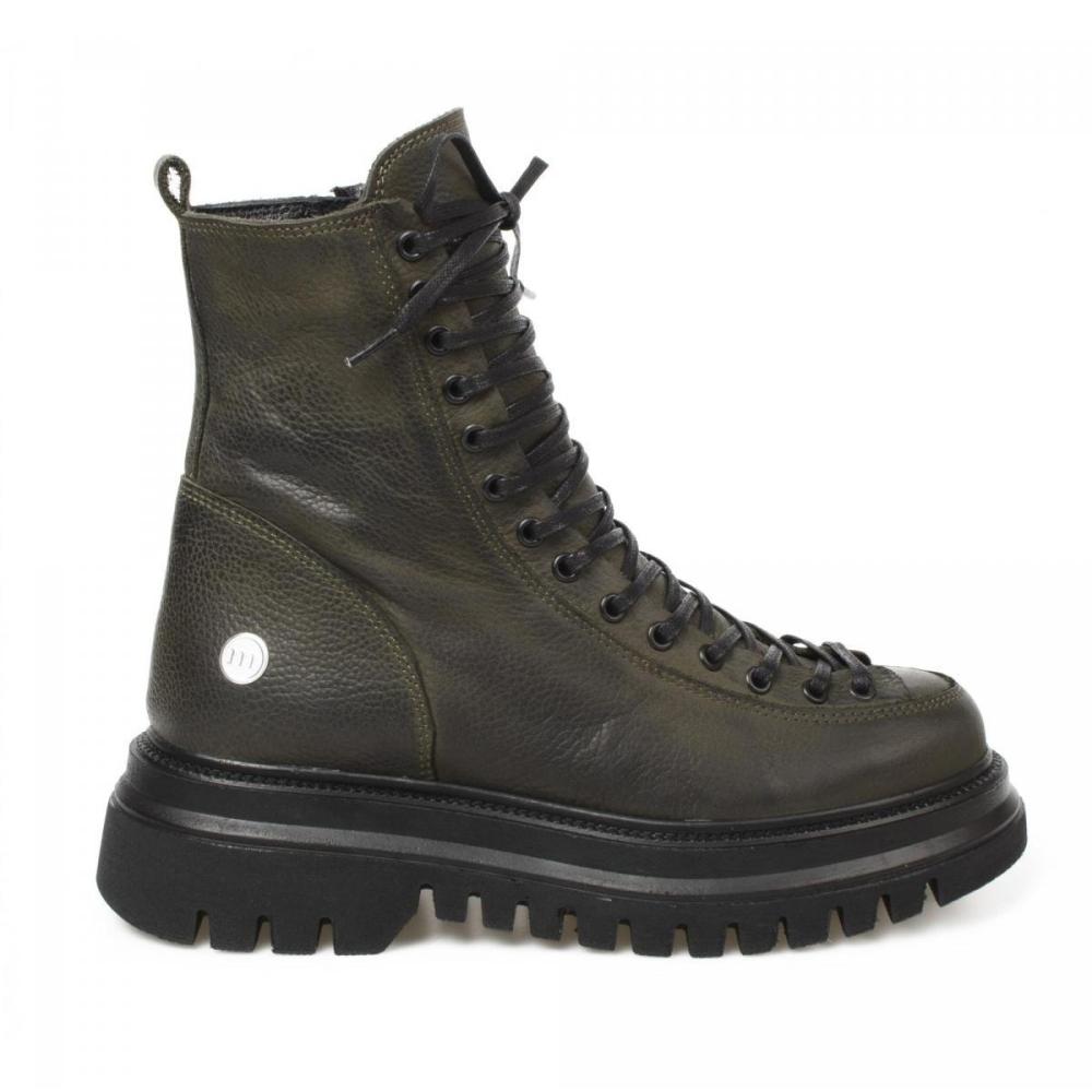Women's Fashion Khaki Genuine Leather Boots & Booties