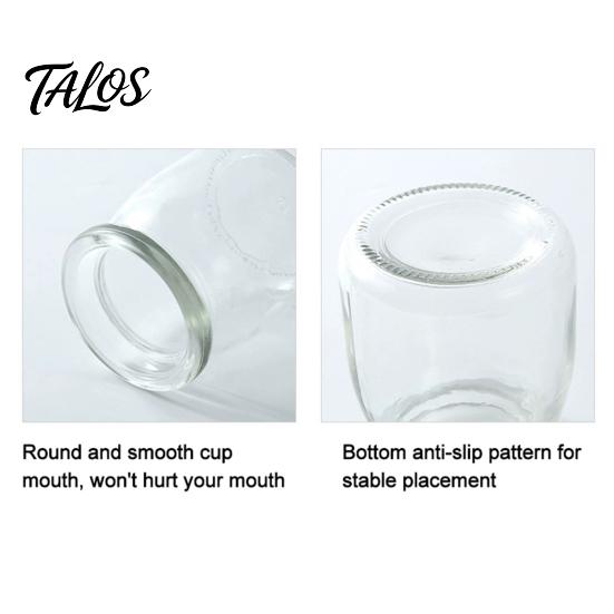 Talos 4PCS Pudding Jars with Lid, Food Grade Glass Airtight Mason Jars, DIY Favorite Flavors Containers, for Yogurt Parfait Candy Storage