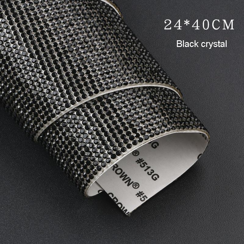 DIY Car Decoration Sticker Bling Crystal Rhinestone Car Stickers for License Plate Frame Emblem Door Handle Indoor Dashboard