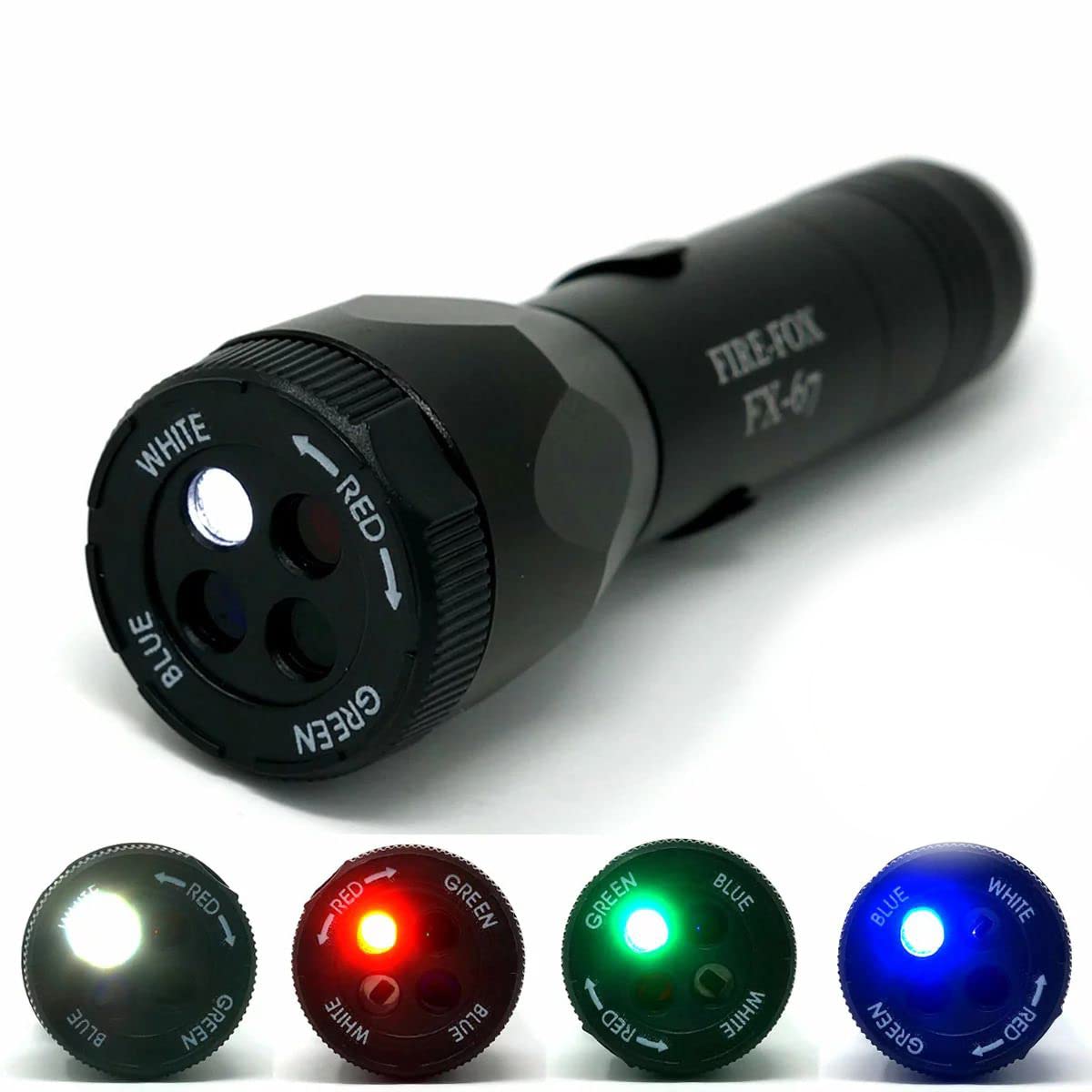 

FIREFOX FX-67 4-Color Switchable Tactical LED Flashlight, Military Handheld Flashlight, Red, Blue, Green, White