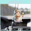 Christmas Cute Handheld Candle Snowman Pattern Acrylic Pendant For Festive Decor