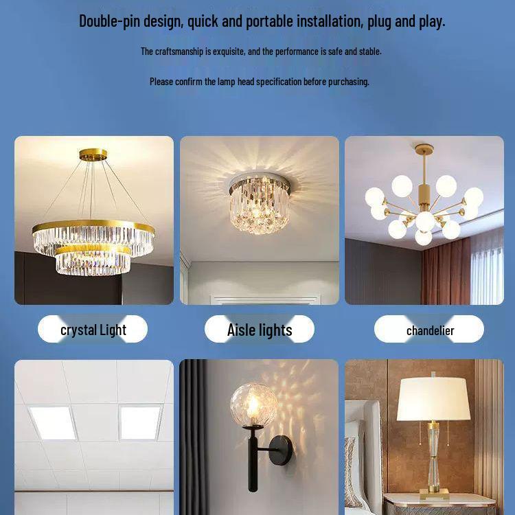 G9 LED G4 Pin Bulb, High Brightness, Energy-Saving, Flicker-Free, 220V Ceramic Tricolor Corn Light.