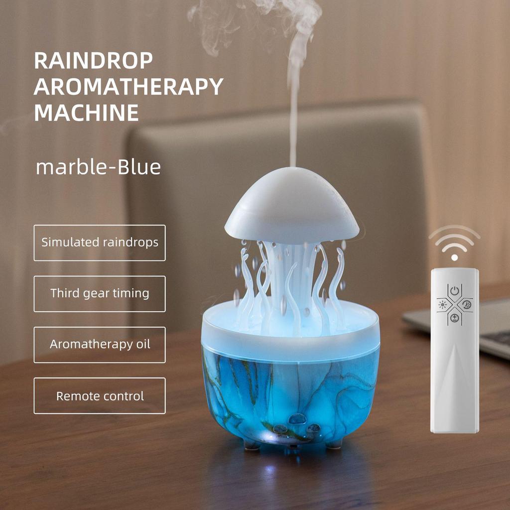 Remote-Controlled Rotating Jellyfish Light Humidifier & Essential Oil Diffuser with Seven-Color LED