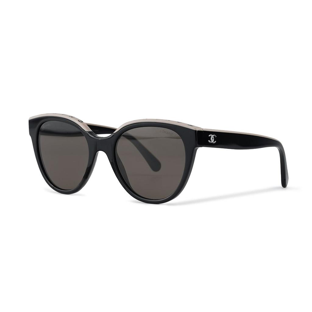 Chanel Butterfly Sunglasses Unisex Sunglasses Black Beige Brown CH5414-C534/3