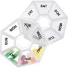 2 PCS Pill Organizer  7 Day Dispenser Daily Travel Portable Size Small Cute Holder Medication Organizers Vitamin Pillbox Reminder