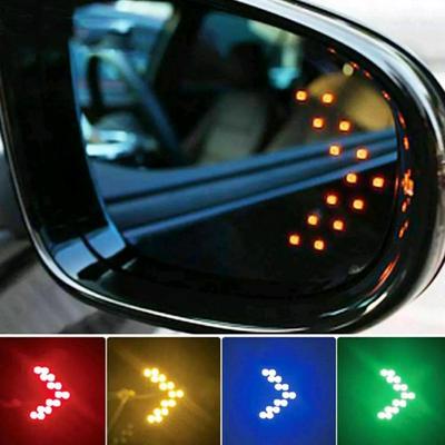 2Pcs Car Exterior 14 SMD LED Arrow Panel Turn Signal Indicator Light Car Rearview Mirror Rear Side Lamp Car Lights Accessories