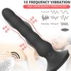 Wiggle Anal Plug for Men - 10 Modes Vibrate with Remote Control and Powerful Suction Cup - Sex Product Stimulator Toy