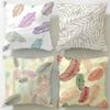 Feather Pattern Cushion Cover Soft & Easy-Wash Pillow Case – Versatile For Couch, Bed, Travel And Office