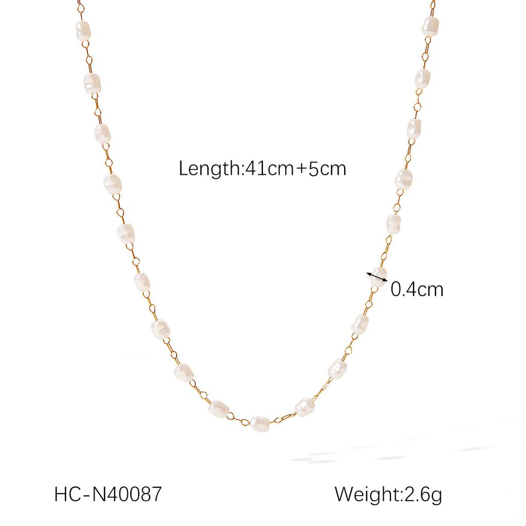 Ocean Element Necklace Shell Starfish Pearl Choker Minimalist Design Women's Jewelry