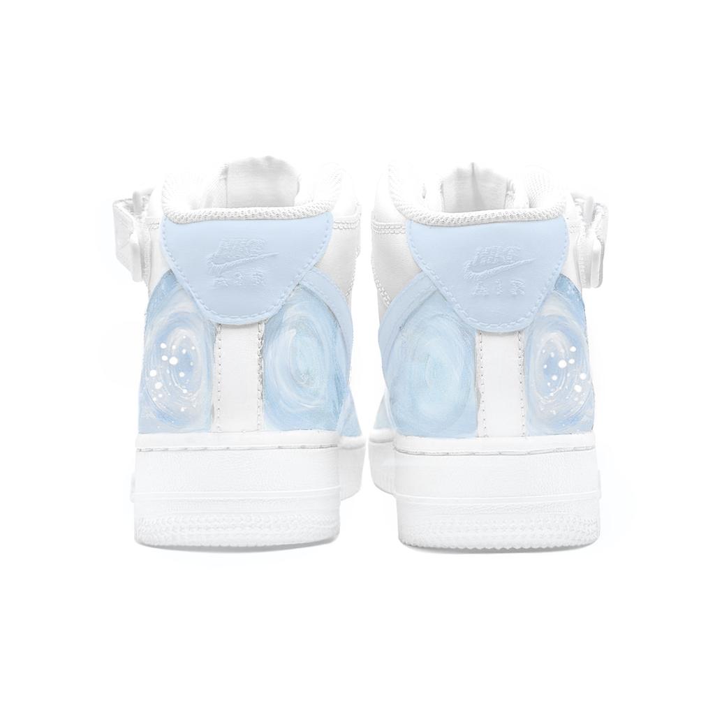 Nike Air Force 1 Shopping Bag, Galaxy Mystery X First Moon Culture Abrasion Resistant Balance Mid top Skateboard Shoes CW2289-111(TeamTwo-xbag)