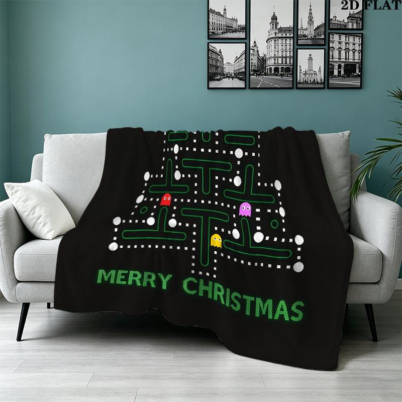 Custom Name,Pac Printed Flannel Blanket, Soft Throw for Bedroom Sofa, Washable, Christmas Present, Great Gift.