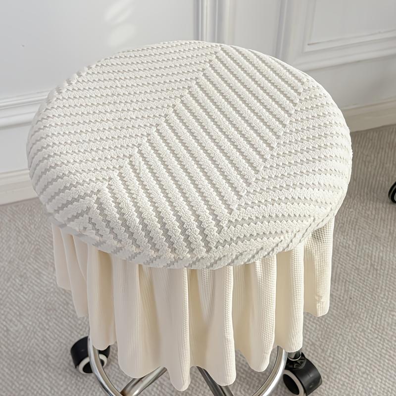 

1PC office chair cover, round stool cover, protective cover, bedroom use, office use бежевий