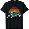 Wyoming Vintage Mountains Bison American Buffalo Gift T-Shirt