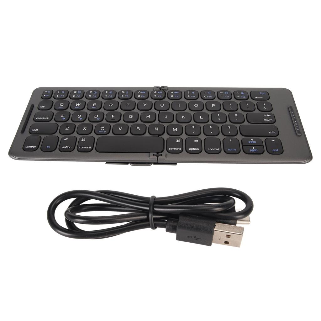 Foldable Bluetooth Keyboard 2 Fold Wireless Keyboard 3 Channel for Tablet Computer