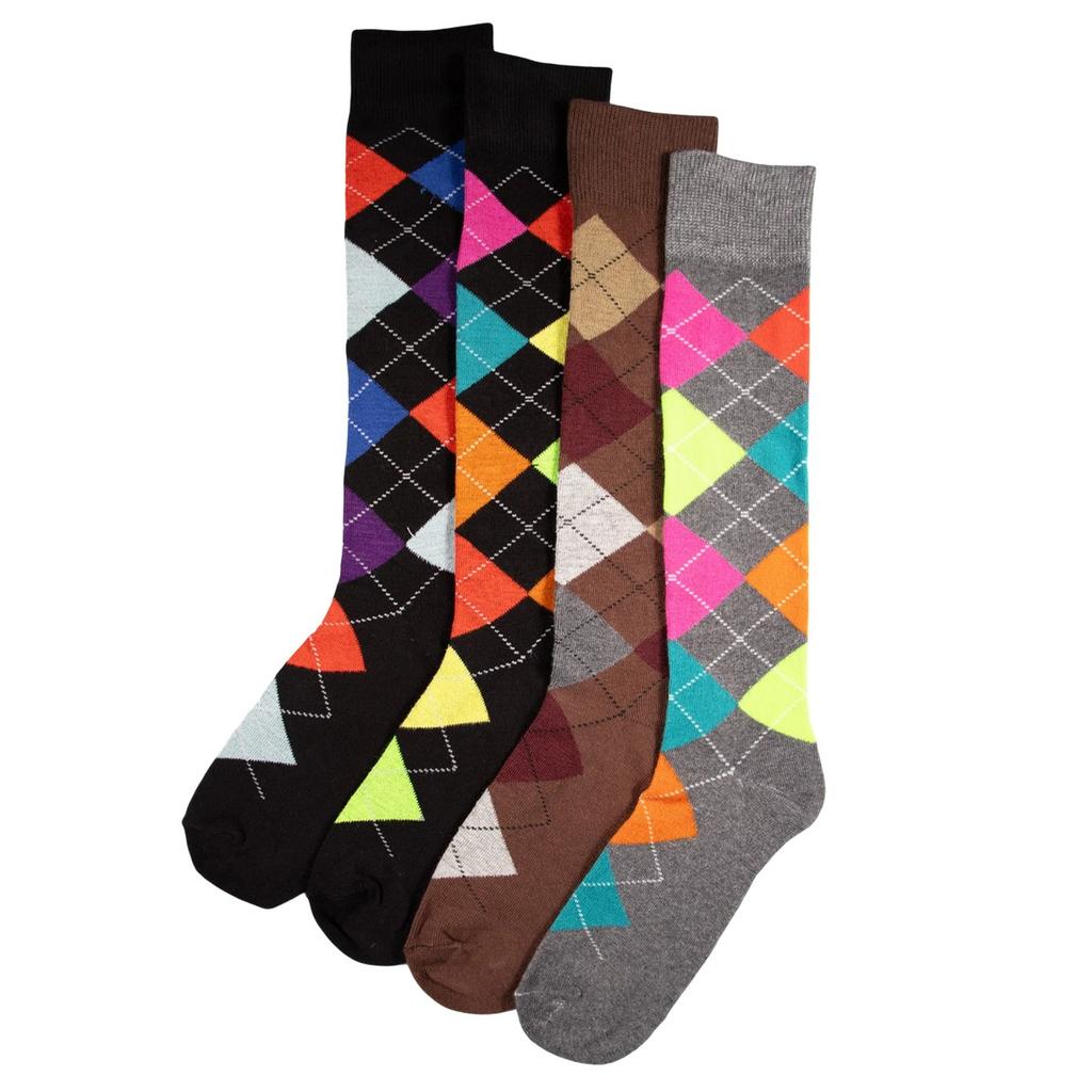 Soxy Mens Argyle Socks (Pack of 4)