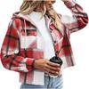 Women's Casual Loose Fit Plaid Jacket, Fashionable Outerwear for Daily Wear and Outings